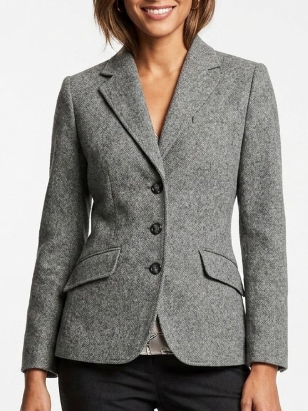 Bronson of California Vintage Gray Wool Blazer Dark Academia Indie Goth 14